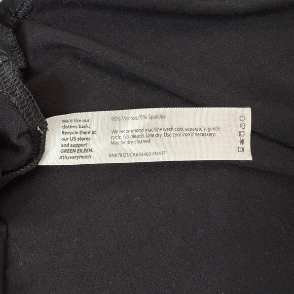 EILEEN FISHER Black Viscose Button Up Sleeveless Blouse Top Size Small #R16VFF - Picture 7 of 9